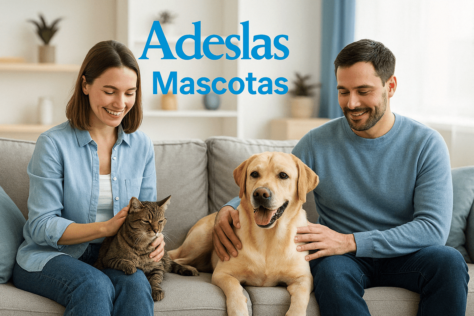 Seguro Adeslas Mascotas con responsabilidad civil obligatoria y cobertura veterinaria para perros y gatos